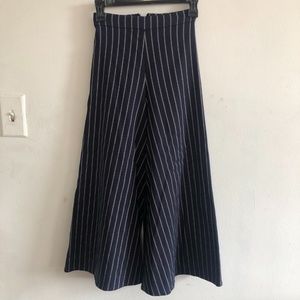Navy Blue Pinstripe Culottes